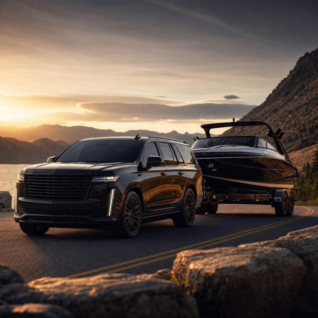 Editorial header image for the Adam Huber Car Sales article on cadillac escalade towing capacity.
